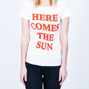 Camp Brand Goods Tee "Here Comes the Sun" NWOT